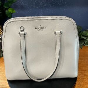 Kate Spade Gray Leather Small Dome Satchel